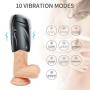 Male Masturbators Penis Training Vibrator - Adorime Sexual Endurance Prolonging Toy 10 Modes Waterproof Masturbation Penis Head Glans Trainer Massager Sex Toys for Improving Men’s Erection Durability