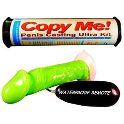 Copy Me! Penis Casting Ultra Kit with Waterproof Remote Control Vibrator, Suction Cup, Color Blast Green