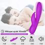 G Spot Rabbit Vibrator for Women - Seamless Dual Powerful Motor with 7 Vibration Modes Rechargeable Clitoris Stimulation Waterproof Wand Massager Couple Dildo Adult Sex Toys (Purple)