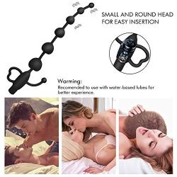 Vibrating Anal Plug Beads 10 Speeds with Enema Bulb Kit, KUUVAL Rechareable Anal Vibrator with Butt Plug Medical Silicone Douche Kit for Men Women and Couple