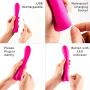 Vibrators and Cockring Multispeed Cordless Rechargeable Vibrator Magic Wand Made from Medical Grade Silicone for G-spot, Vibe - Adult Toys for couples, Viberate Toys Adult Women