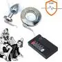 Electric Stimulation Set with Stainless Steel Penis/Testicles/Scrotum Stretcher SM Extremely Bondage Chastity Belt and Anal Plug, E-Stim Device Fetish Slave Torture Sex Toy for Men