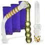 LeLuv Pyrex Glass Anal Vaginal Couples Sex Toy Dildo Set Amber Glow 3 Piece Gift Set Bundle with Premium Padded Pouches for Each