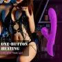 Clitoral Sucking Vibrator, Sexrabbit Rechargeable Heating Dildo Vibrator G Spot Massager Waterproof, Clit Stimulator with 10 Vibration & 3 Suction Patterns Adult Sex Toys for Women Couples Clitoral Sucking Vibrator, Sexrabbit Rechargeable Heating Dildo Vibrator G Spot Massager Waterproof, Clit Stimulator with 10 Vibration & 3 Suction Patterns Adult Sex Toys for Women Couples