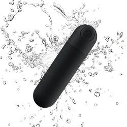 VSSHE Bullet Massager Rechargeable for Travel - 10 Speed Portable Waterproof Bullet Viberate Toys for Muscle Therapeutic (Black Without Box)