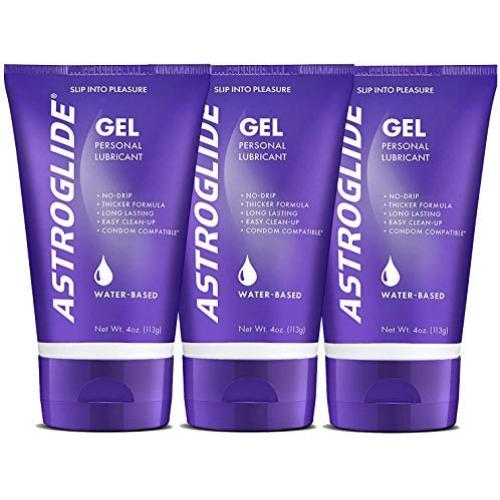 Astroglide Gel, Water Based Personal Lubricant, 4 oz. (Pack of 3)