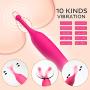 G Spot Clitoris Vibrator Vagina Stimulation for Female Masturbation, Treediride Silicone 10 High Frequencies Clitoral Nipple Pussy Massager Rechargeable and Quiet Sex Toy for Women