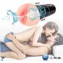 Masturbator Cup Masturbation Vibrating Male Masturbators, Treediride 2 in 1 3D Realistic Vagina Pussy Sex Toys with Oral Stimulation for Men