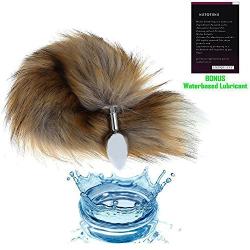 MoonFireToy OO10 Foxtail Tail Plug Massager for Beginners - Men and Women w/Lube