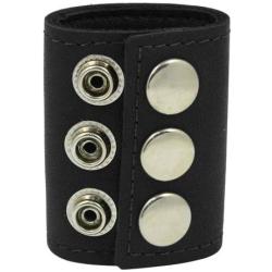 Spartacus Ball Stretcher with Snaps, Black, 2.5 Inch