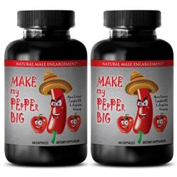 male enhancing pills erection best seller - MAKE MY PEPPER BIG - NATURAL MALE ENLARGEMENT - maca powder - 2 Bottles (120 Capsules)