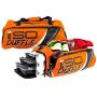 Isolator Fitness 4 Meal ISODUFFLE Gym Bag Meal Prep Management Insulated Duffle Lunch Bag with 8 Stackable Meal Prep Containers, 2 ISOBRICKS and Shoulder Strap -Made in USA (Orange)