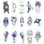 Ooopsiun 20 Sheets Temporary Tattoos For Women Girls and Men, Blue Dream Waterproof Temporary Tattoo Fake Tattoos Body Art Sticker Ooopsiun 20 Sheets Temporary Tattoos For Women Girls and Men, Blue Dream Waterproof Temporary Tattoo Fake Tattoos Body Art Sticker