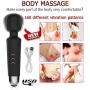 Personal Cordless Wand Massager - 20 Powerful Modes, Silent, Handheld, Waterproof, Electric, USB Rechargeable | Massage Stick for Body, Neck, Shoulders, Back - Sports Recovery & Muscle Aches (Black)