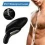 Male Masturbator Cup Penis Training Vibrator - Adorime Sexual Endurance Prolonging & Testicles Double Stimulator with 10 Modes, Stamina Training Tool Glans Trainer Adult Sex Toys for Man