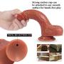 LXWMF 7.09 Inch Body Relax Massager Wand Soft Silicone Toy with Suction Cup Real Feel Massage