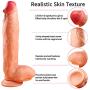 HYLHYL5-F Stràp ón rěàlìstìc dìck, Flesh 12 inch Perfect for Beginners Casual Toys Stimulator Magic Wand Mini Toys for Woman Female Powerful | Diameter 6cm/2.36iches