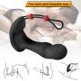 Vibrating Prostate Massager, Enlove, Anal Vibrator with Penis Ring and Dual Motor, 10 Vibrations Anal Sex Toy Anal Plug with Remote Control for Male Men and Couples