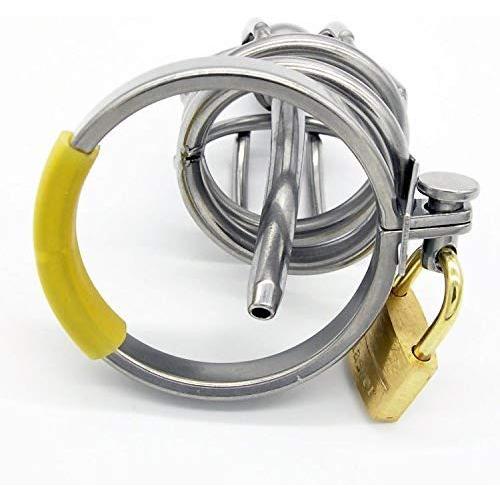 " Attica Hell 1.75" - Xtra Short - Heavy Duty : Stainless Steel Chastity Device / Removable Hollow Urethral Penis Plug . Welded By Manhood AcademyTM . Made in USA (Not Imported) (1.75" 43mm Cock Ring)
