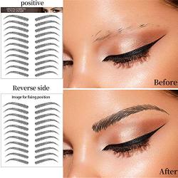 Eyebrows Tattoo Natural Black 66 Pairs! Newly Improved Realistic Fake Eyebrows Waterproof and Long-Lasting 3-5days,Good-looking Eyebrows，Suitable Sizes,Eyebrow Transfers Sticker