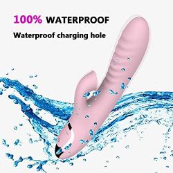 Mini Vibrator Massage, Clitoris Vagina Stimulator, Portable Waterproof USB Rechargeable Quiet Clitoral Sucking Vibrator G Spot Vibrator Wand Adult Sex Toy with 12 Vibration for Women Couples
