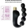 Vibrating Anal Muscle Massage Toys with 10 Frequencies Vibration Patterns Smooth Silicon Anal Vibrator Butt Plug Massager for Men and Women. (Chain Daisy)
