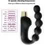 Vibrating Anal Muscle Massage Toys with 10 Frequencies Vibration Patterns Smooth Silicon Anal Vibrator Butt Plug Massager for Men and Women. (Chain Daisy)