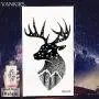 12 Pieces/Lot Black Elk Horn Little Waterproof Fake Tattoos Stickers For Men Women Arm Temporary Tatoos Moose Deer Hands Bear Fake Tattoo Paste Supplies 10x6cm 12 Pieces/Lot Black Elk Horn Little Waterproof Fake Tattoos Stickers For Men Women Arm Temporary Tatoos Moose Deer Hands Bear Fake Tattoo Paste Supplies 10x6cm