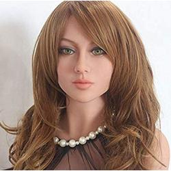 RYDoll Realistic Sex Doll Head Oral Pleasure Suitable 140cm-173cm Full Size Sexy Dolls Male Sex Toys-Tan (Head Only)