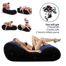 with Electric Pump Inflatable Multifunctional Sofa - Portable Cushion Body Pillow Inflatable Furniture Lounger for Couples Position Enjoy at Any Time