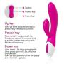 Heated Computer Vibrator LED Light -7 Speed USB Cable Rechargeable Weaterproof Wand Massager Design for Bedroom