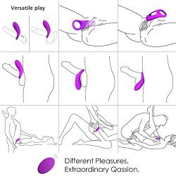 Vibrating Cock Ring with Wireless Control,Waterproof USB Rechargeable Penis Ring Vibrator,Sex Toy for Male Female or Couples