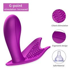 Wearable G-spot Vibrator Heating Cordless Remote Control Butterfly Vibrator with 10 Vibration Modes Waterproof Rechargeable Adult Sex Toy Vagina Clitoris Stimulator for Women & Couples