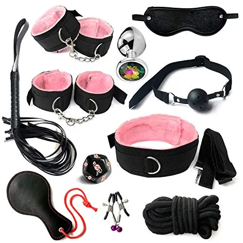Sex Things for Couples with Butt Plug, Six Toys for Couples Adult Toys Safe BDSM Restraints Set Sex Toys Fetish Bed Cuffs Nipple Clamps Flogger Ball Gag Blindfold Rope Dice Anal Plug (Rose) Sex Things for Couples with Butt Plug, Six Toys for Couples Adult Toys Safe BDSM Restraints Set Sex Toys Fetish Bed Cuffs Nipple Clamps Flogger Ball Gag Blindfold Rope Dice Anal Plug (Rose)