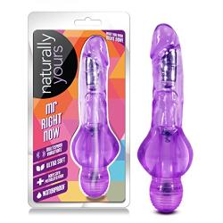 6.5" Realistic Curved Vibrating Dildo - Waterproof - Multi Speed Wide Bottom Vibrator - Sex Toy for Women - Sex Toy for Adults (Purple)