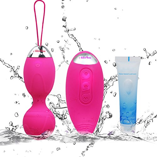 Remote Control Vibrating Egg - Adorime 10 Speed Powerful USB Rechargeable Waterproof Vibe Vibrator Massager for G-spot and Clit Stimulation for Women