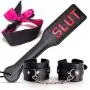 Handcuffs Sex Play For Adults With Satin Blindfold, Sex Whip Spanking Paddle. Handcuffs Sex Play For Adults With Satin Blindfold, Sex Whip Spanking Paddle.