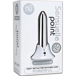 Novel Creations Sensuelle Point Rechargeable Bullet, Silver