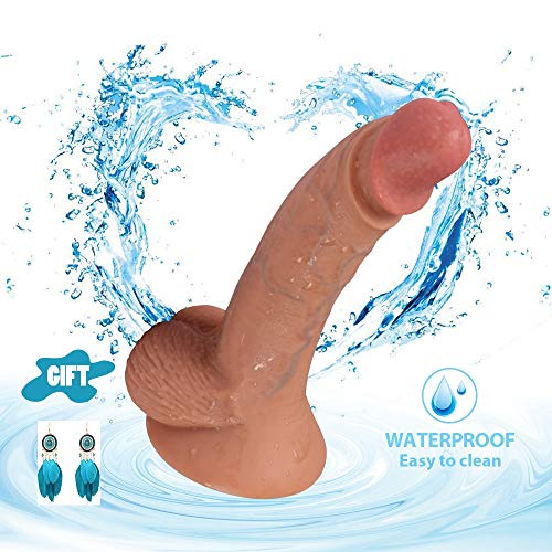 JDesto- 7.48inch Soft Handsfree Huge D&î`ldɔ Massage for Women DEPUR (Color : Flesh)