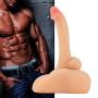 Y-NOT Lifelike TPR Realistic Dildo Penis Silicone Cock 8 inches with Dual Density Core and Flesh Surface Large Penis Big Dick for Women, Female