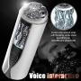 Best Male delay Training Male Oral Sex Automatic Masturbation Cup Voice Interactive Sucking Stimulation Toy Male Smart Cup Couple Gift White