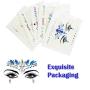 5 sets Face Gems, Halloween Crystal Mermaid Face Jewels Self-adhesive Stickers on Eyes Face Fit Waterproof Glitter Rhinestone Temporary Tattoo Stickers for Halloween Party Festival Decorations Makeup