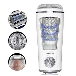 Intelligent Portable Thrusting Training Patterns Electric Male Training Tool 10 Pattern 10 Speed Vibrating, Real Girl Feeling 360° Wrap Tight 280Times/ Minute Automatic Pist(Shipping from US)