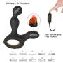 Vibrating Prostate Massager Heating Wireless Remote Anal Sex Toys Rotating Mens Anal Stimulation Silicone 10 Speed Vibration with 2 Powerful Motors for Male Orgasms & Couples BlackGold