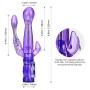 Double Vǐ-brátors 6 Speed Bendable Double Penetration Rabbit Vǐ-brátor Anále G-Spōt Stǐmulator Toys for Woman