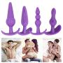 Relax Toy Amal Plug Buttpluģ for Women Extremely Soft Anales Trainer Pleasure Toy Silicone Waterproof for Adult and Couple Play Purple