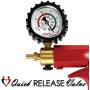 LeLuv Vacuum Pump Maxi Red Handle with Rubber Protected Gauge Natural Body Enhancement Nipple Suction Cups Medium