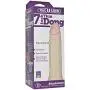Doc Johnson Vac-U-Lock - 7 Inch Thin Dong - PVC - F-Machine and Harness Compatible Dildo - Vanilla