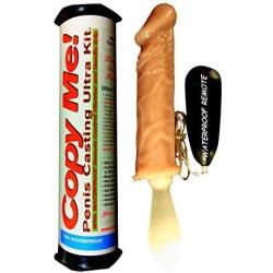 Copy Me! Penis Casting Ultra Kit with Waterproof Remote Control Vibrator, Handle Grip, Medium Skin Tone