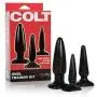 CalExotics Colt Anal Trainer Kit - 3 Piece Male Butt Plug Set - Waterproof Fetish Sex Toys for Couples - Black CalExotics Colt Anal Trainer Kit - 3 Piece Male Butt Plug Set - Waterproof Fetish Sex Toys for Couples - Black